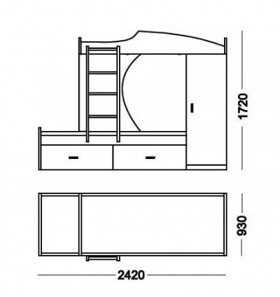 Двухъярусная кровать